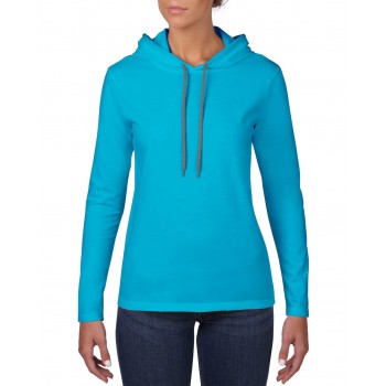 Anvil 887L Ladies Lightweight Long Sleeve Hooded Tee