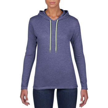 Anvil 887L Ladies Lightweight Long Sleeve Hooded Tee