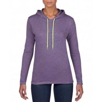 Anvil 887L Ladies Lightweight Long Sleeve Hooded Tee