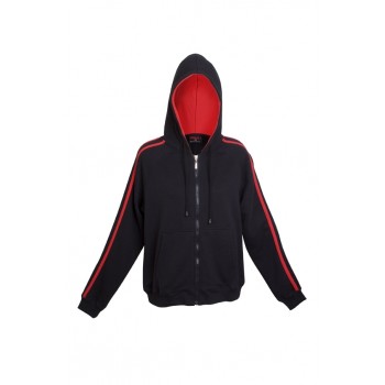 Black hoodie with hotsell red stripes on sleeves