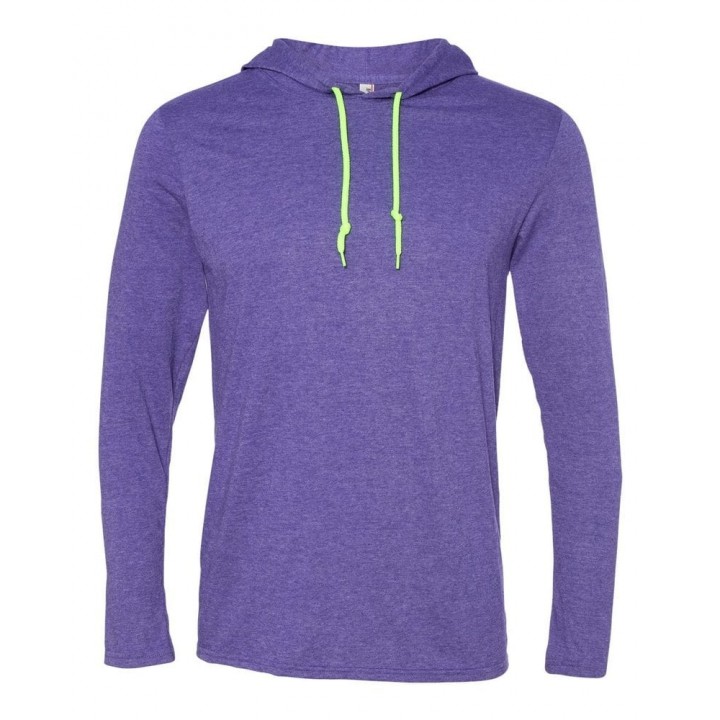 Adult 987 Lightweight Long Sleeve Hooded Tee