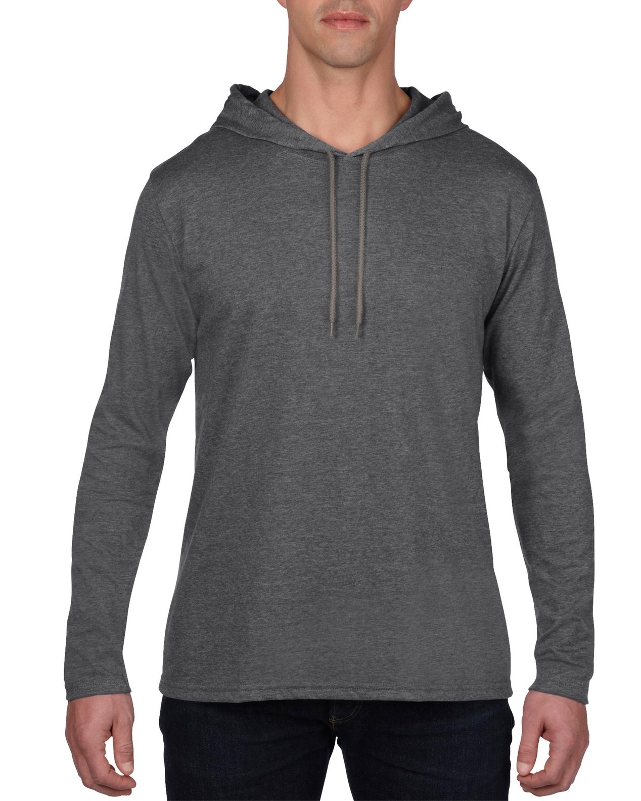 Darton Tri-Blend Vertical Long Sleeve Hooded Tee