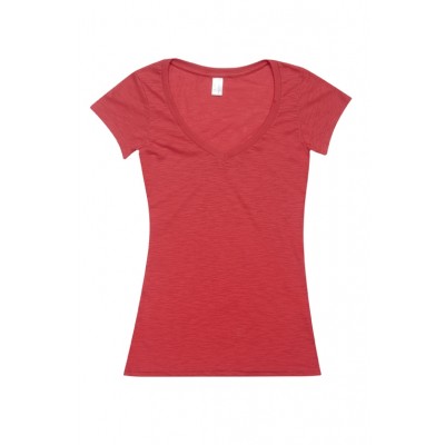 Ramo Ladies Cotton Wave V-neck T-shirt