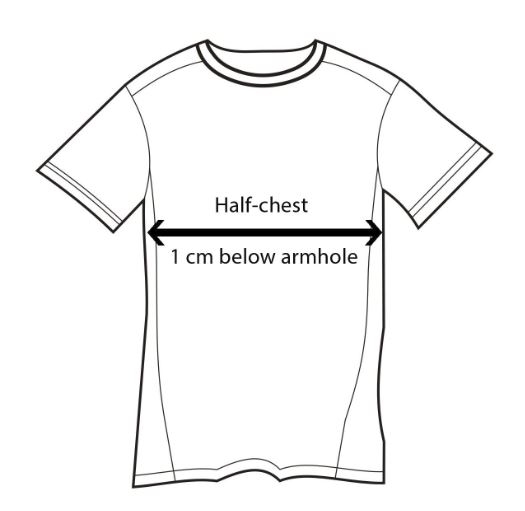 half-chest-measurement